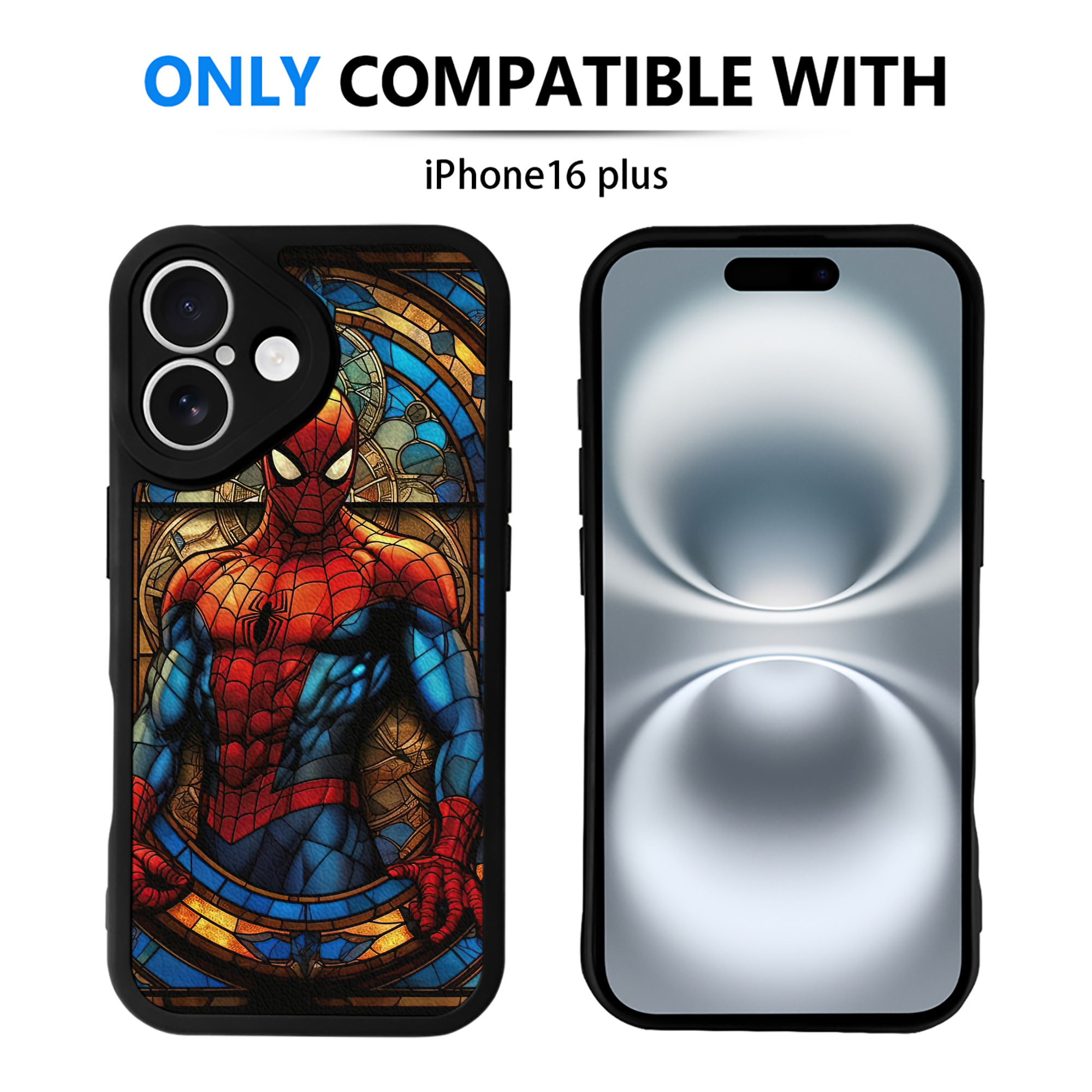 （画像用） Spider Man スパイダーマン 【iPhone 16シリーズ対応】シリコンスマホケース（レザー調） 材質：シリコン
